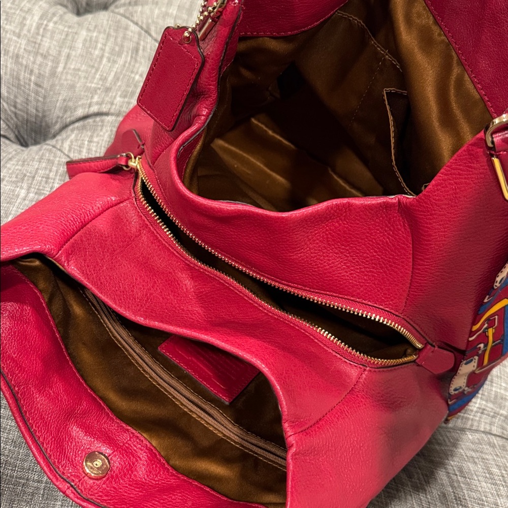 Coach Bag Madison Phoebe Red Leather Shoulder Bag - Picture 11 of 17